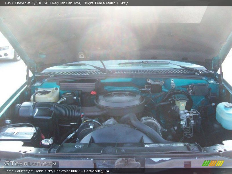Bright Teal Metallic / Gray 1994 Chevrolet C/K K1500 Regular Cab 4x4