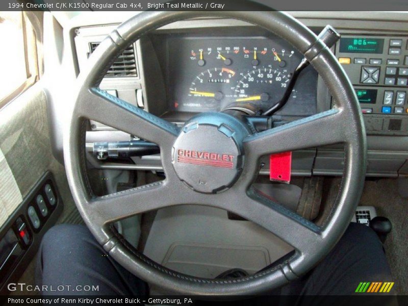 Bright Teal Metallic / Gray 1994 Chevrolet C/K K1500 Regular Cab 4x4