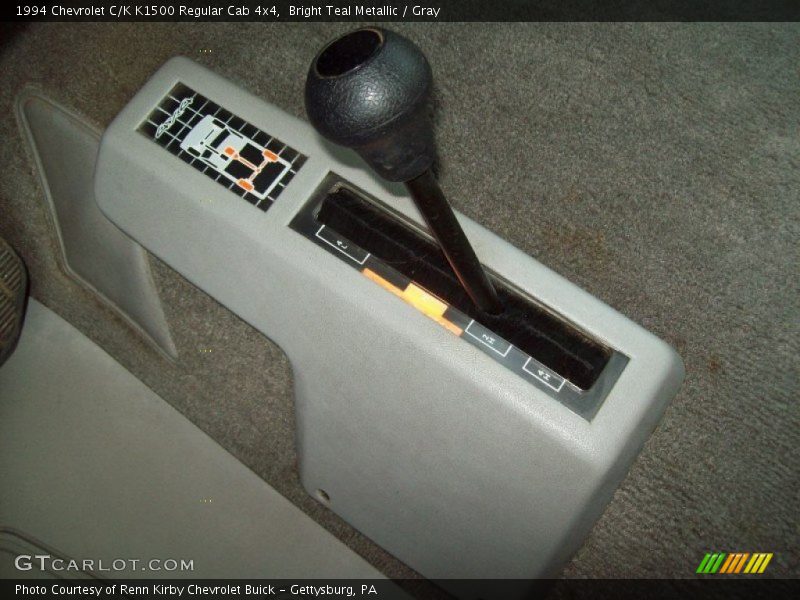 Bright Teal Metallic / Gray 1994 Chevrolet C/K K1500 Regular Cab 4x4