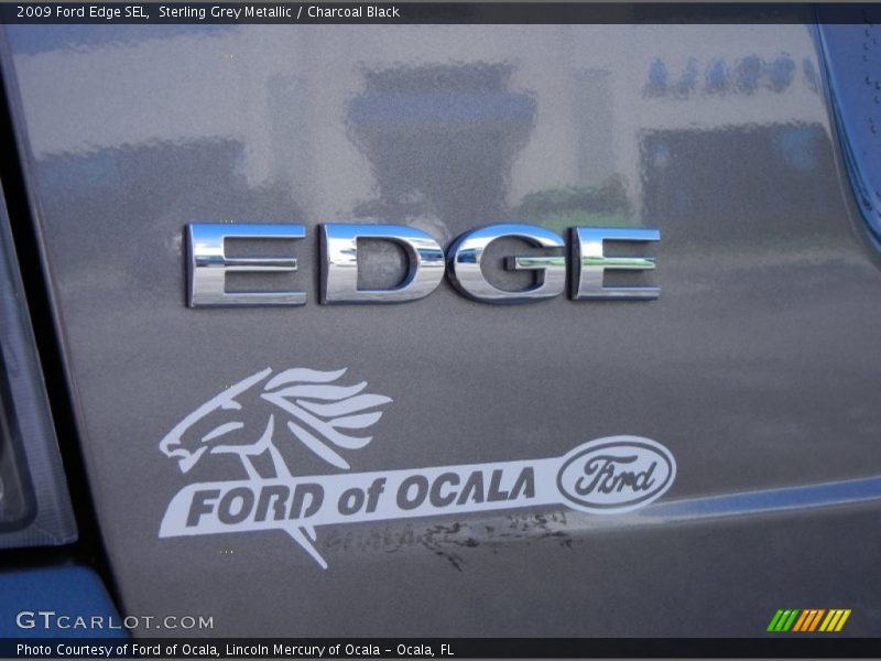 Sterling Grey Metallic / Charcoal Black 2009 Ford Edge SEL