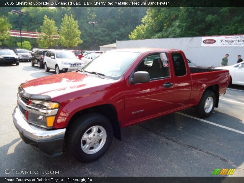 Dark Cherry Red Metallic / Medium Dark Pewter 2005 Chevrolet Colorado LS Extended Cab
