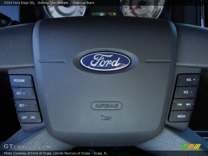 Sterling Grey Metallic / Charcoal Black 2009 Ford Edge SEL