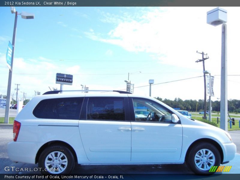 Clear White / Beige 2012 Kia Sedona LX