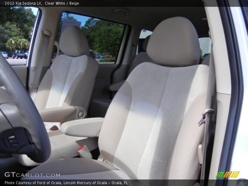 Clear White / Beige 2012 Kia Sedona LX