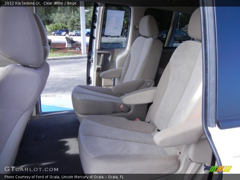 Clear White / Beige 2012 Kia Sedona LX
