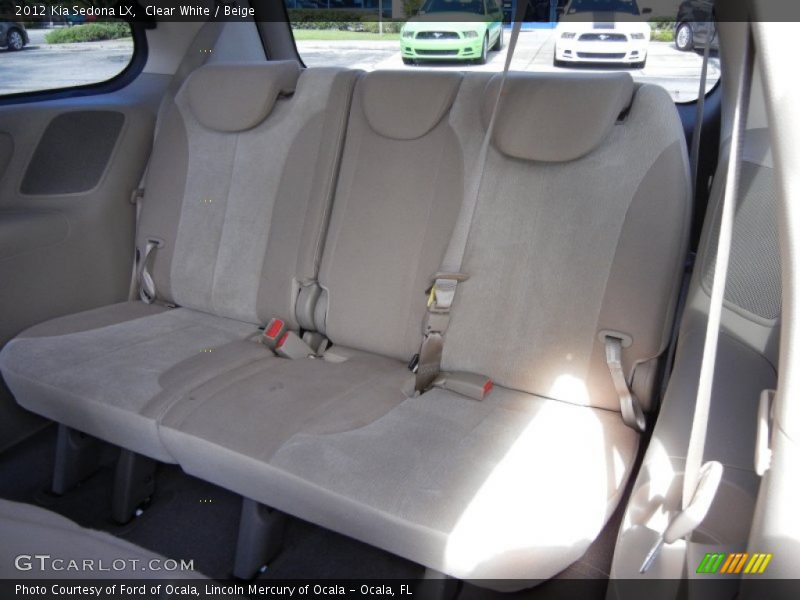 Clear White / Beige 2012 Kia Sedona LX