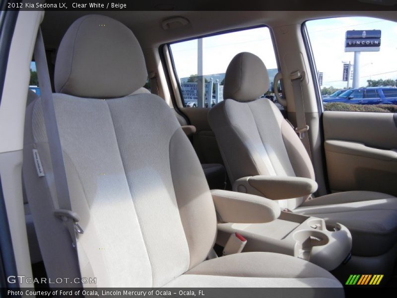 Clear White / Beige 2012 Kia Sedona LX