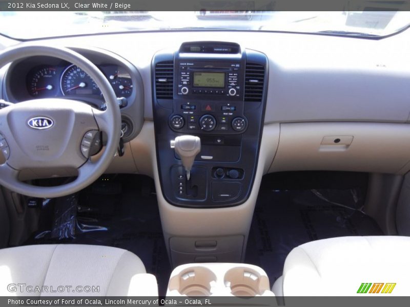 Clear White / Beige 2012 Kia Sedona LX