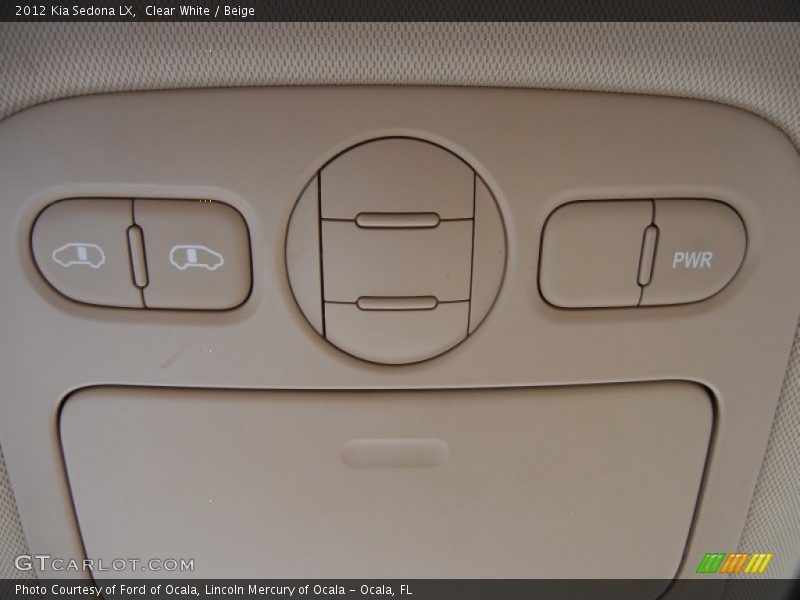 Clear White / Beige 2012 Kia Sedona LX