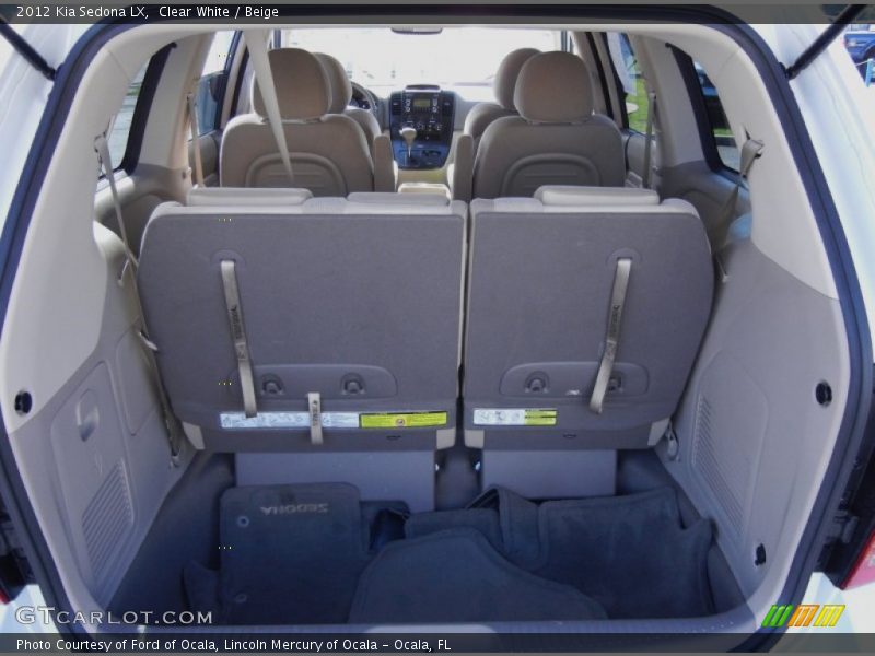 Clear White / Beige 2012 Kia Sedona LX