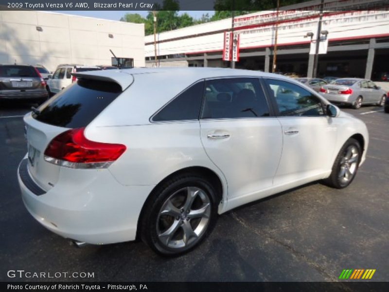 Blizzard Pearl / Gray 2009 Toyota Venza V6 AWD