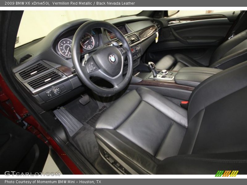 Vermilion Red Metallic / Black Nevada Leather 2009 BMW X6 xDrive50i
