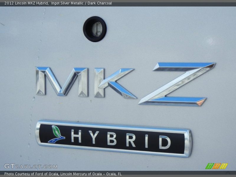 Ingot Silver Metallic / Dark Charcoal 2012 Lincoln MKZ Hybrid