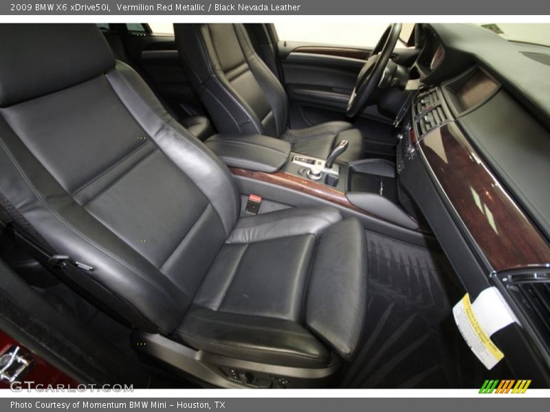 Vermilion Red Metallic / Black Nevada Leather 2009 BMW X6 xDrive50i