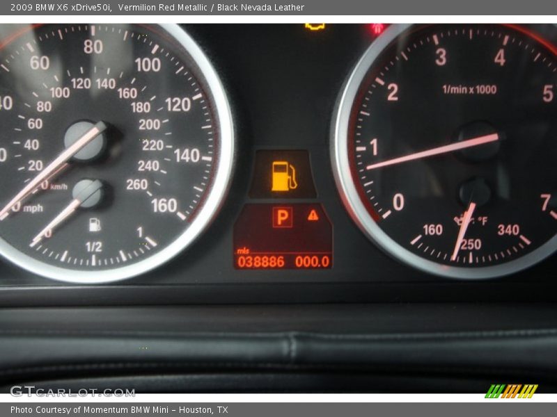Vermilion Red Metallic / Black Nevada Leather 2009 BMW X6 xDrive50i