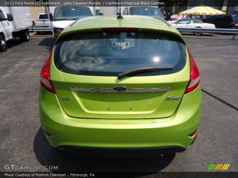 Lime Squeeze Metallic / Cashmere/Charcoal Black Leather 2011 Ford Fiesta SES Hatchback
