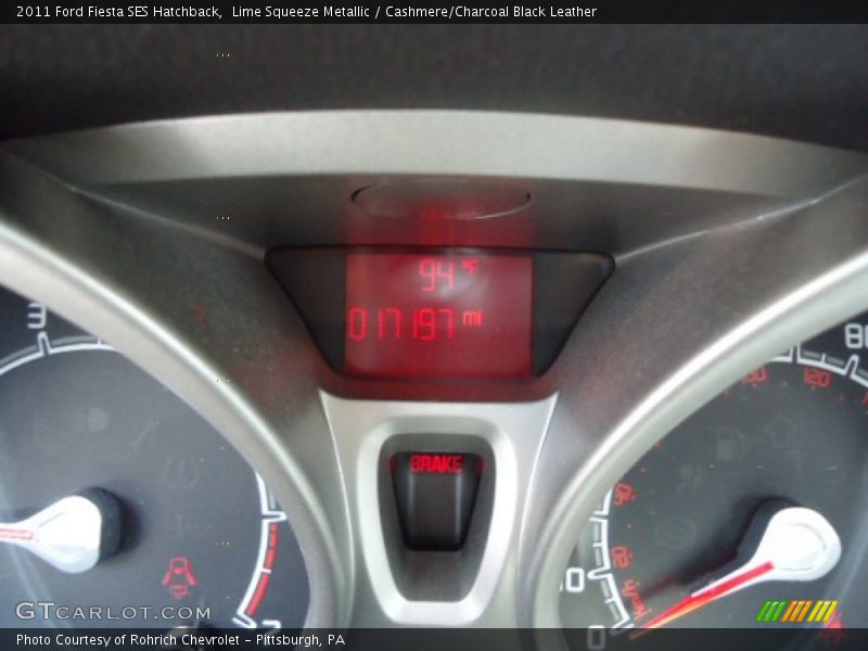 Lime Squeeze Metallic / Cashmere/Charcoal Black Leather 2011 Ford Fiesta SES Hatchback