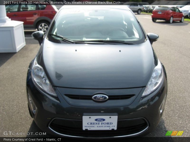 Monterey Grey Metallic / Charcoal Black/Blue Cloth 2011 Ford Fiesta SES Hatchback