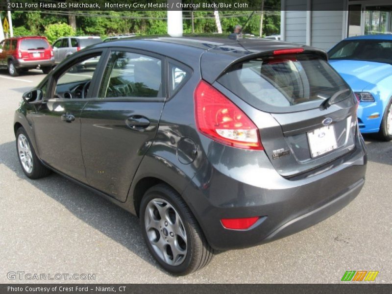 Monterey Grey Metallic / Charcoal Black/Blue Cloth 2011 Ford Fiesta SES Hatchback