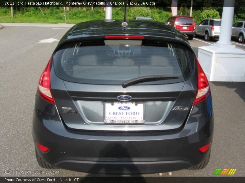 Monterey Grey Metallic / Charcoal Black/Blue Cloth 2011 Ford Fiesta SES Hatchback