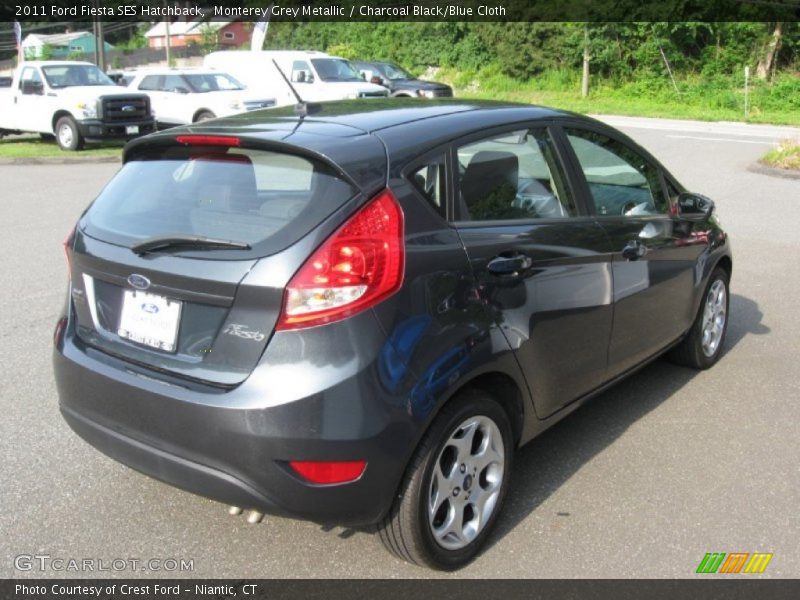 Monterey Grey Metallic / Charcoal Black/Blue Cloth 2011 Ford Fiesta SES Hatchback
