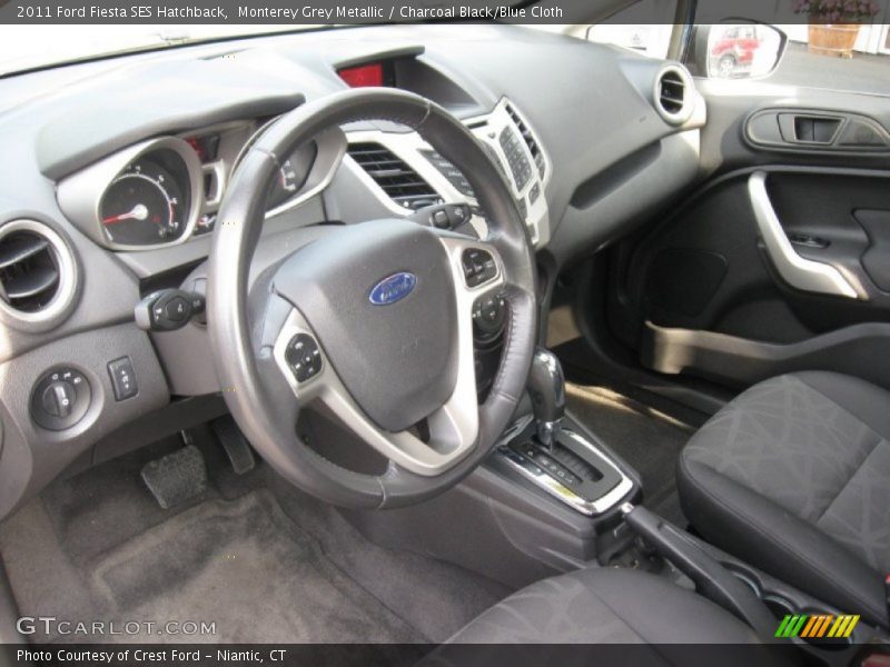 Monterey Grey Metallic / Charcoal Black/Blue Cloth 2011 Ford Fiesta SES Hatchback