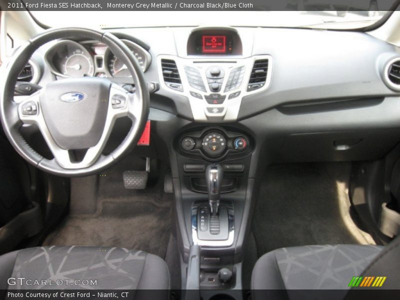 Monterey Grey Metallic / Charcoal Black/Blue Cloth 2011 Ford Fiesta SES Hatchback