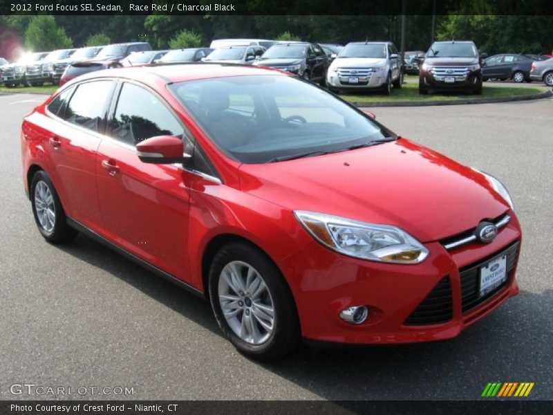 Race Red / Charcoal Black 2012 Ford Focus SEL Sedan
