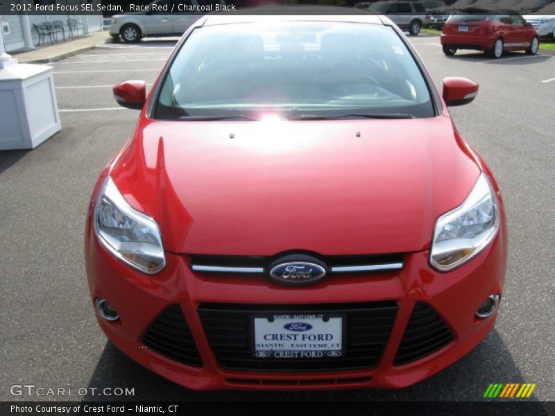 Race Red / Charcoal Black 2012 Ford Focus SEL Sedan