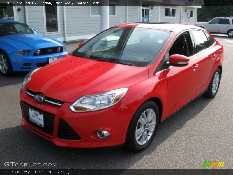 Race Red / Charcoal Black 2012 Ford Focus SEL Sedan