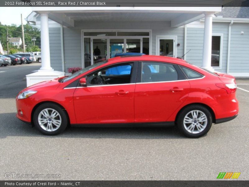 Race Red / Charcoal Black 2012 Ford Focus SEL Sedan