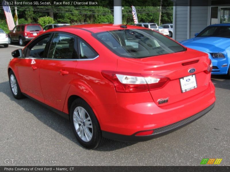 Race Red / Charcoal Black 2012 Ford Focus SEL Sedan