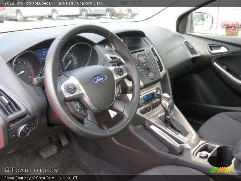 Race Red / Charcoal Black 2012 Ford Focus SEL Sedan