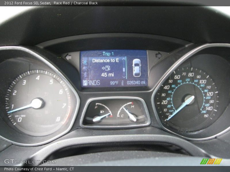 Race Red / Charcoal Black 2012 Ford Focus SEL Sedan