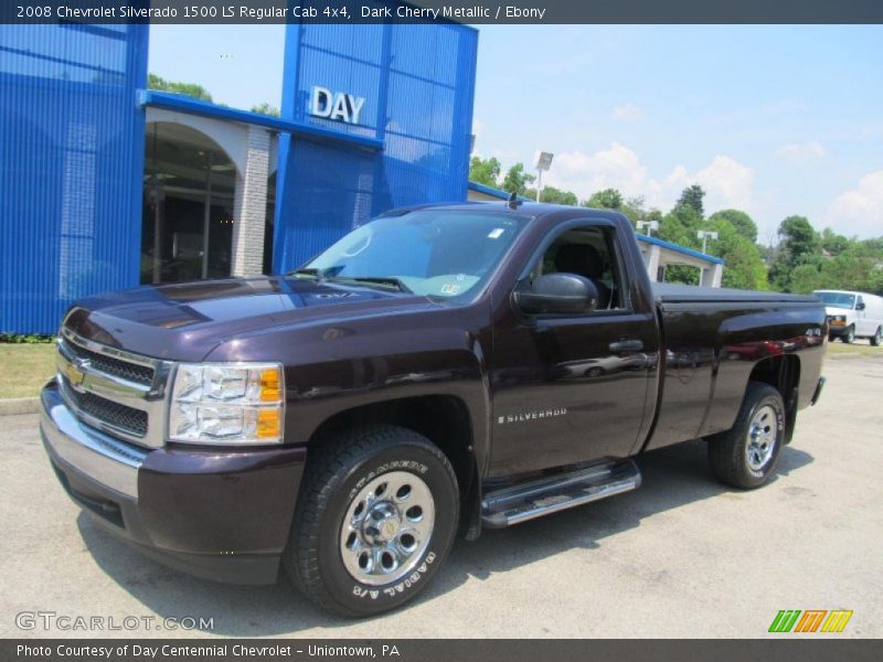 Dark Cherry Metallic / Ebony 2008 Chevrolet Silverado 1500 LS Regular Cab 4x4