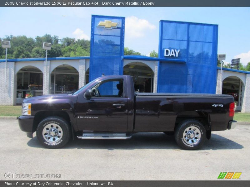 Dark Cherry Metallic / Ebony 2008 Chevrolet Silverado 1500 LS Regular Cab 4x4