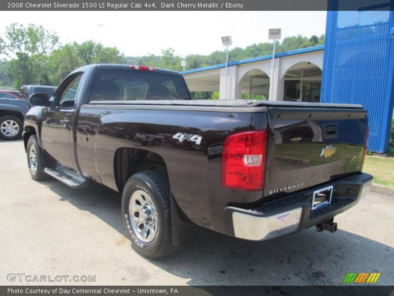 Dark Cherry Metallic / Ebony 2008 Chevrolet Silverado 1500 LS Regular Cab 4x4
