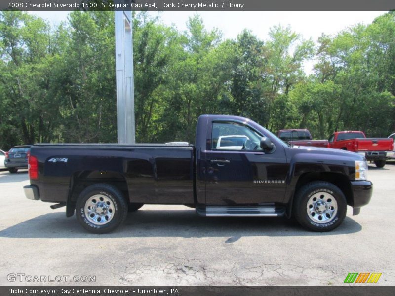 Dark Cherry Metallic / Ebony 2008 Chevrolet Silverado 1500 LS Regular Cab 4x4