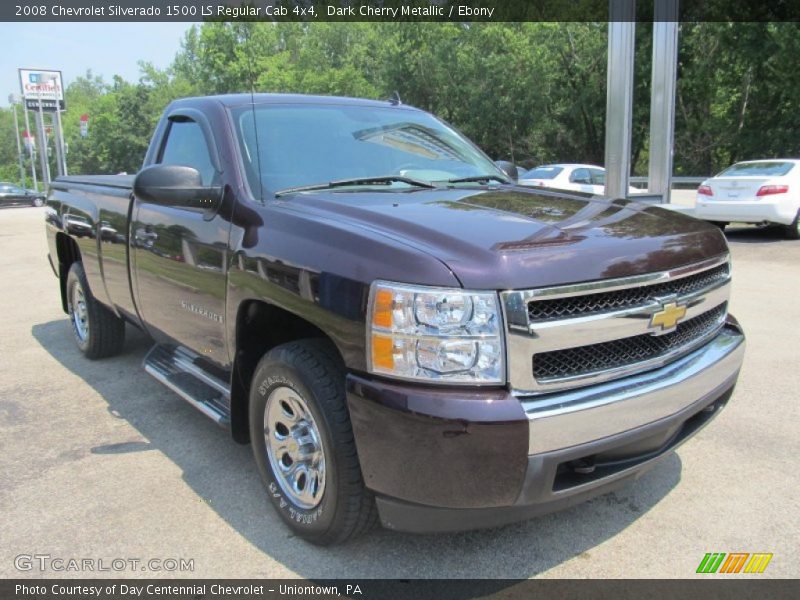 Dark Cherry Metallic / Ebony 2008 Chevrolet Silverado 1500 LS Regular Cab 4x4