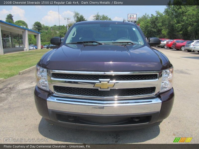 Dark Cherry Metallic / Ebony 2008 Chevrolet Silverado 1500 LS Regular Cab 4x4