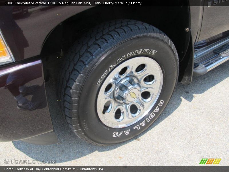 Dark Cherry Metallic / Ebony 2008 Chevrolet Silverado 1500 LS Regular Cab 4x4
