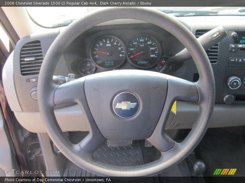 Dark Cherry Metallic / Ebony 2008 Chevrolet Silverado 1500 LS Regular Cab 4x4