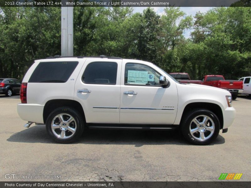 White Diamond Tricoat / Light Cashmere/Dark Cashmere 2013 Chevrolet Tahoe LTZ 4x4