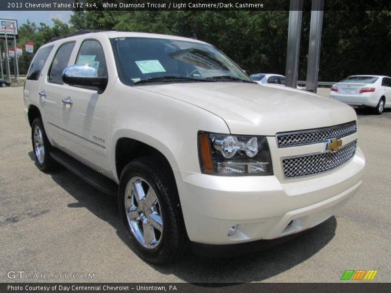 White Diamond Tricoat / Light Cashmere/Dark Cashmere 2013 Chevrolet Tahoe LTZ 4x4