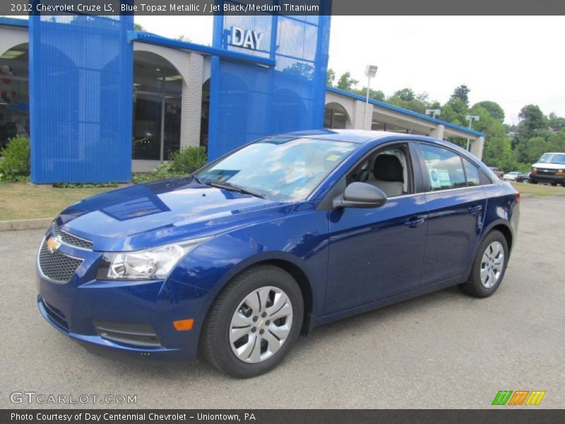 Blue Topaz Metallic / Jet Black/Medium Titanium 2012 Chevrolet Cruze LS