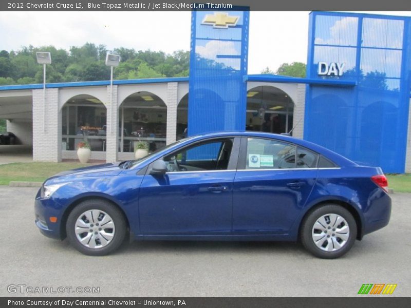 Blue Topaz Metallic / Jet Black/Medium Titanium 2012 Chevrolet Cruze LS