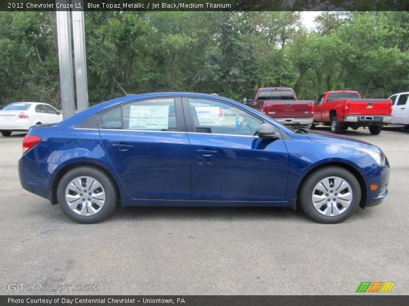 Blue Topaz Metallic / Jet Black/Medium Titanium 2012 Chevrolet Cruze LS