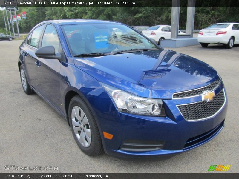 Blue Topaz Metallic / Jet Black/Medium Titanium 2012 Chevrolet Cruze LS