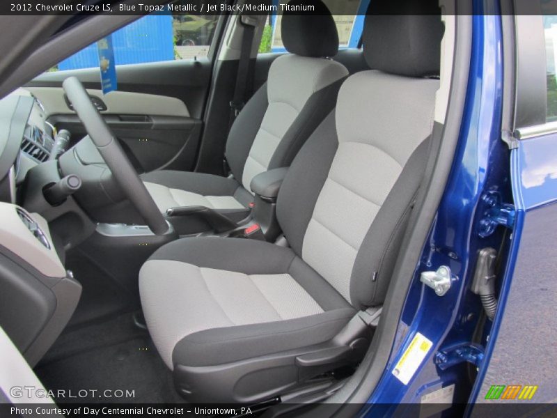 Blue Topaz Metallic / Jet Black/Medium Titanium 2012 Chevrolet Cruze LS