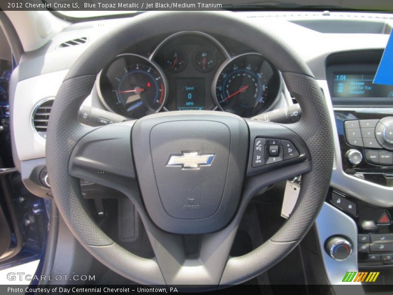 Blue Topaz Metallic / Jet Black/Medium Titanium 2012 Chevrolet Cruze LS